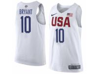Men Nike Team USA #10 Kobe Bryant Swingman White 2016 Olympics Basketball Jersey