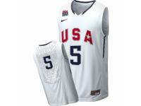 Men Nike Team USA #5 Kevin Durant Swingman Navy Blue 2010 World Basketball Tournament Jersey