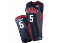 Men Nike Team USA #5 Kevin Durant Swingman Navy Blue 2012 Olympics Basketball Jersey