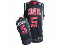 Men Nike Team USA #5 Stephon Marbury Swingman Navy Blue Summer Olympics Basketball Jersey