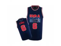 Men Nike Team USA #6 Patrick Ewing Swingman Navy Blue 2012 Olympic Retro Basketball Jersey