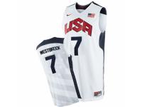 Men Nike Team USA #7 Russell Westbrook Swingman White 2012 Olympics Basketball Jersey