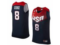 Men Nike Team USA #8 Paul George Swingman Navy Blue 2014 Dream Team Basketball Jersey