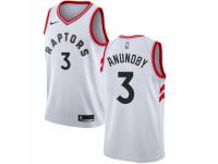 Men Nike Toronto Raptors #3 OG Anunoby White NBA Jersey - Association Edition