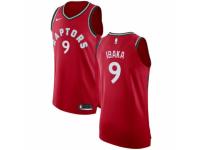 Men Nike Toronto Raptors #9 Serge Ibaka Red Road NBA Jersey - Icon Edition