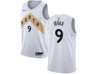 Men Nike Toronto Raptors #9 Serge Ibaka White NBA Jersey - City Edition