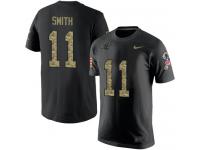 Men Nike Torrey Smith Black Camo Salute to Service - NFL Carolina Panthers #11 T-Shirt