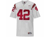 Men Nike USC Trojans #42 Ronnie Lott White Authentic NCAA Jersey