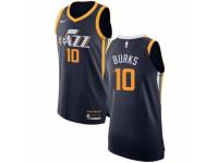 Men Nike Utah Jazz #10 Alec Burks Navy Blue Road NBA Jersey - Icon Edition