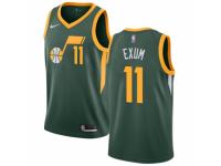 Men Nike Utah Jazz #11 Dante Exum Green  Jersey - Earned Edition
