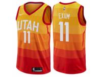 Men Nike Utah Jazz #11 Dante Exum  Orange NBA Jersey - City Edition