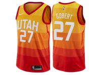 Men Nike Utah Jazz #27 Rudy Gobert  Orange NBA Jersey - City Edition