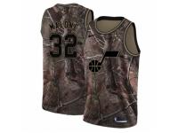 Men Nike Utah Jazz #32 Karl Malone Swingman Camo Realtree Collection NBA Jersey