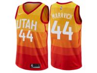 Men Nike Utah Jazz #44 Pete Maravich  Orange NBA Jersey - City Edition