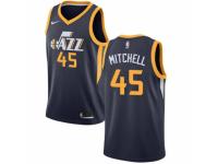 Men Nike Utah Jazz #45 Donovan Mitchell  Navy Blue Road NBA Jersey - Icon Edition