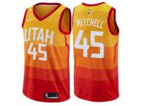 Men Nike Utah Jazz #45 Donovan Mitchell  Orange NBA Jersey - City Edition