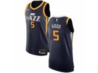 Men Nike Utah Jazz #5 Rodney Hood Navy Blue Road NBA Jersey - Icon Edition