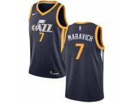 Men Nike Utah Jazz #7 Pete Maravich  Navy Blue Road NBA Jersey - Icon Edition