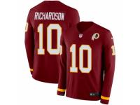 Men Nike Washington Redskins #10 Paul Richardson Limited Burgundy Therma Long Sleeve NFL Jersey