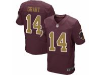 Men Nike Washington Redskins #14 Ryan Grant Elite Burgundy Red-Gold Number Alternate 80TH Anniversary NFL Jersey