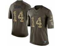 Men Nike Washington Redskins #14 Ryan Grant Elite Green Salute to Service NFL Jersey