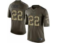 Men Nike Washington Redskins #22 Deshazor Everett Elite Green Salute to Service NFL Jersey