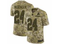 Men Nike Washington Redskins #24 Josh Norman Burgundy Limited Camo 2018 Salute to Service NFL Jersey