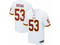 Men Nike Washington Redskins #53 Zach Brown Elite White NFL Jersey