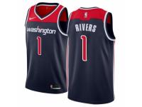 Men Nike Washington Wizards #1 Austin Rivers  Navy Blue NBA Jersey Statement Edition
