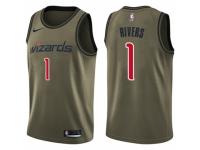 Men Nike Washington Wizards #1 Austin Rivers Swingman Green Salute to Service NBA Jersey