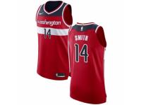 Men Nike Washington Wizards #14 Jason Smith Red Road NBA Jersey - Icon Edition