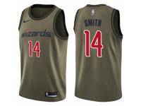 Men Nike Washington Wizards #14 Jason Smith Swingman Green Salute to Service NBA Jersey