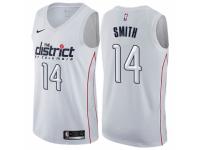Men Nike Washington Wizards #14 Jason Smith  White NBA Jersey - City Edition