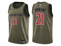 Men Nike Washington Wizards #21 Dwight Howard Swingman Green Salute to Service NBA Jersey
