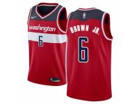 Men Nike Washington Wizards #6 Troy Brown Jr.  Red NBA Jersey - Icon Edition
