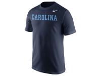 Men North Carolina Tar Heels Nike Wordmark T-Shirt - Navy Blue