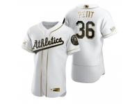 Men Oakland Athletics Yusmeiro Petit Nike White Golden Edition Jersey
