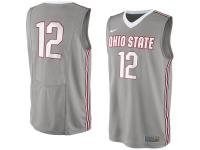 Men Ohio State Buckeyes #12 Nike Replica Master Jersey - Gray