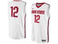 Men Ohio State Buckeyes #12 Nike Replica Master Jersey - White