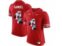 Men Ohio State Buckeyes #4 Curtis Samuel Red With Portrait Print College Football Jersey
