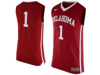 Men Oklahoma Sooners #1 Nike Replica Master Jersey - Crimson