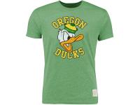 Men Oregon Ducks Original Retro Brand Vintage Tri-Blend T-Shirt - Heather Apple Green