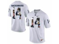 Men Penn State Nittany Lions #14 Christian Hackenberg White With Portrait Print College Football Jersey