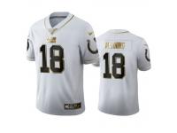 Men Peyton Manning Colts White 100th Season Golden Edition Jersey
