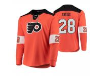 Men Philadelphia Flyers Claude Giroux #28 Platinum Orange Jersey