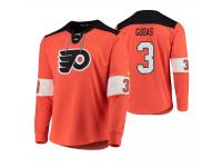 Men Philadelphia Flyers Radko Gudas #3 Platinum Orange Jersey