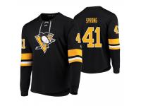 Men Pittsburgh Penguins #41 Daniel Sprong Platinum Black Jersey