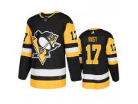 Men Pittsburgh Penguins Bryan Rust #17 Home Black Jersey