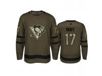 Men Pittsburgh Penguins Bryan Rust #17 Military Camo Jersey