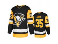 Men Pittsburgh Penguins Tristan Jarry #35 Home Black Jersey